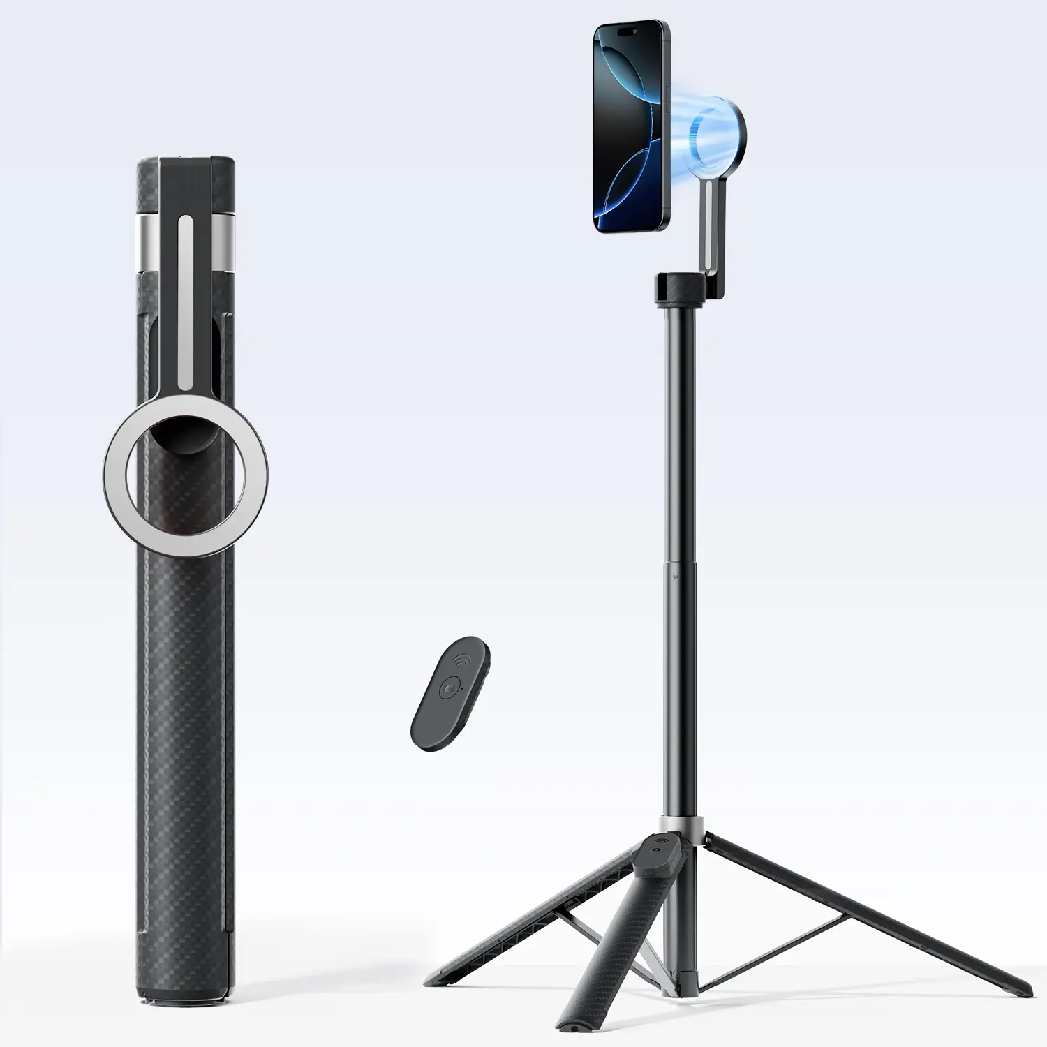 Magnetic Phone Tripod (Black+Grey)