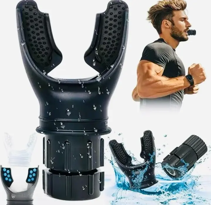 Portable Unisex Lung Breathing Trainer - Single Unit, Adjustable Resistance, Collapsible Compact Home Training Equipment, Easy Clean Use Exercise Machine for Runners’ Jogging Equipment Needs, Enhance Breathing Techniques Workout Tool