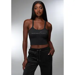 Rhinestone Logo Bra Tank