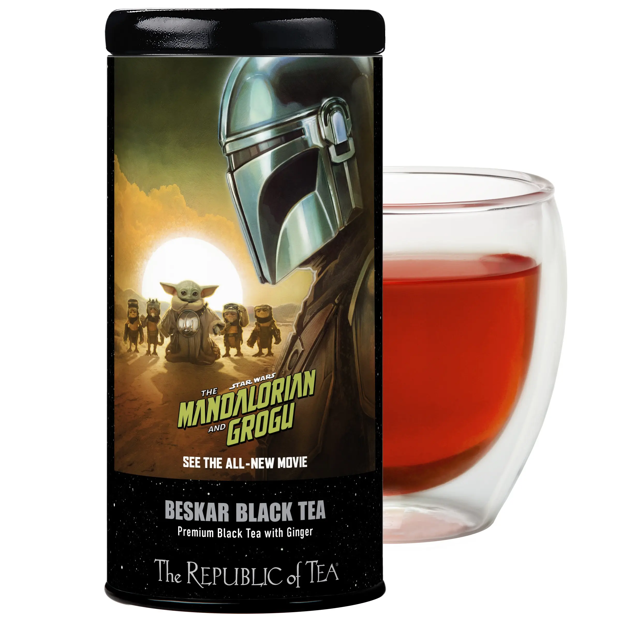 The Republic of Tea, Beskar Black Tea, Bold Organic Assam with Ginger, Star Wars The Mandalorian and Grogu, 36 Tea Bags
