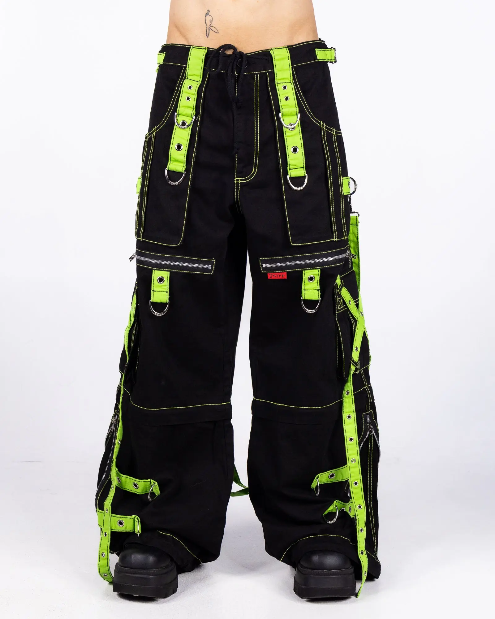 Tripp NYC Zip-Off Harness Dark Street Black/Lime Unisex Pant