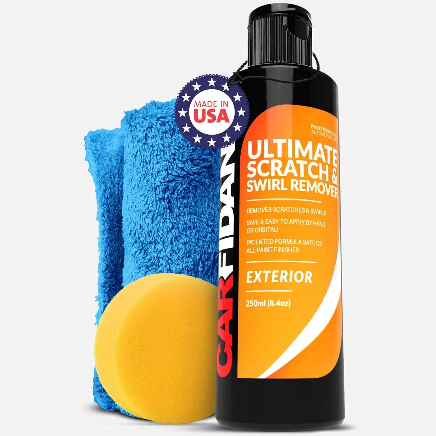 Carfidant Scratch and Swirl Remover - Car Scratch Remover for Paint Scrtches - Polishing Compound for Cars Kit with Buffer Pad