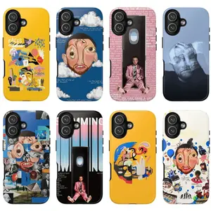 8 Styles Mac-Miller Abstract Rap Art Phone Case, Indie Underground Music Vibe, Compatible with iPhone 17 16 15 14 13 12 11 X XR & Samsung S22 S23 S24 S25 R