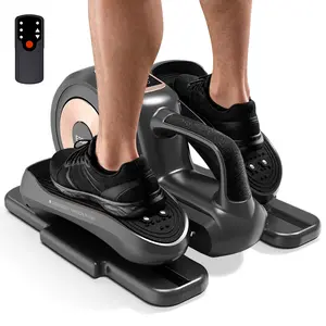 HARISON Portable Under Desk Elliptical Machine w/ Resistance Bands, 12-Speed Leg Exerciser & LCD for Seniors Home Workout (TKHR-E304) minigym Under-Desk Trainer fitness office Electric outdoorfun