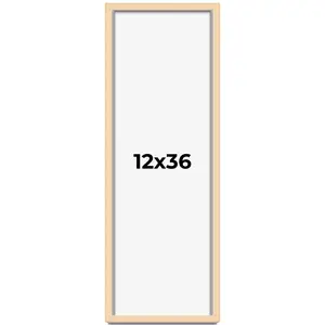 12x36 Solid Wood Picture Frame with UV-Resistant Acrylic & Acid-Free Backing, Available in 6 Finishes: Matte Black, Matte White, Metallic Bronze, Silver, Natural Wood Grain & Mahogany