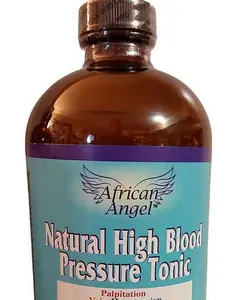 African Angel Natural High Blood Pressure Tonic 16 oz Glass Bottle with Hawthorn Berry & Herbal Blend for Heart Health Traditional Herbal Blend