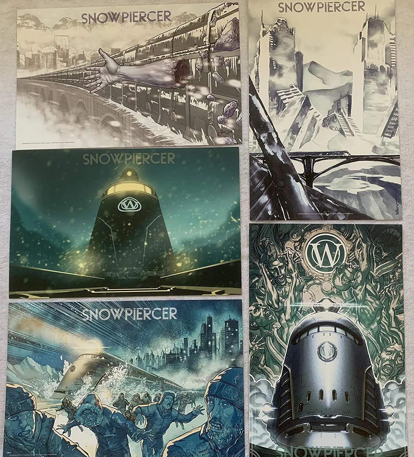 SNOWPIERCER Complete Set of 5-11"x17" Original Promo TV Posters NYCC 2019