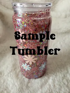 Live Claim Glitter Tumbler