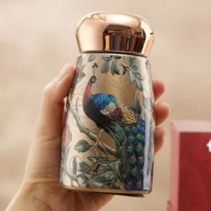Chinese-Chic Stainless Steel Vacuum Insulated Cup Double-Wall Insulation 10 oz Leak-Proof Long-Lasting Hot & Cold Retention For Office Gym Travel Elegant Durable 304 Stainless Steel Portable Artistic Sturdy Battery-Free Temp Display