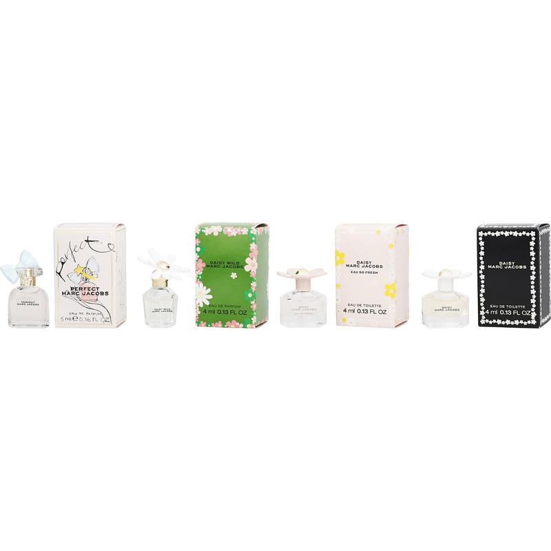 Marc Jacobs Variety Set-4 Piece Variety With Daisy Edt Spray 0.13 Oz & Daisy Eau So Fresh Edt Spray 0.13 Oz & Daisy Wild Eau De Parfum Spray 0.13 Oz & Perfect Eau De Parfum Spray 0.16 Oz For Women