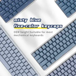 Latenpow Five-color Keycaps Keyboard Pbt Keycap Set 95/105 Keys for DIY Mechanical