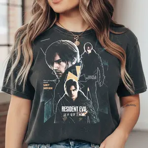Limited Leon Kennedy Shirt, Resident Evil Requiem Graphic Tee, Leon S Kennedy Gamer T Shirt, Survival Horror Game Fan Shirt, Resident Evil
