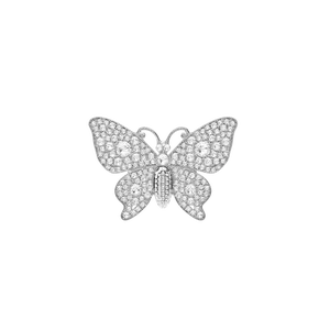 Rhinestone Butterfly Silver Toe  - Final Sale