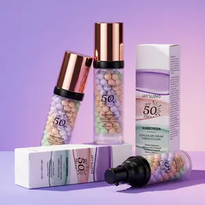 3-Color Correcting Isolation Sunscreen Primer, Color Correcting Concealer, Moisturizing Face Makeup Base, Long-Lasting Smoothing Foundation for All Skin Types