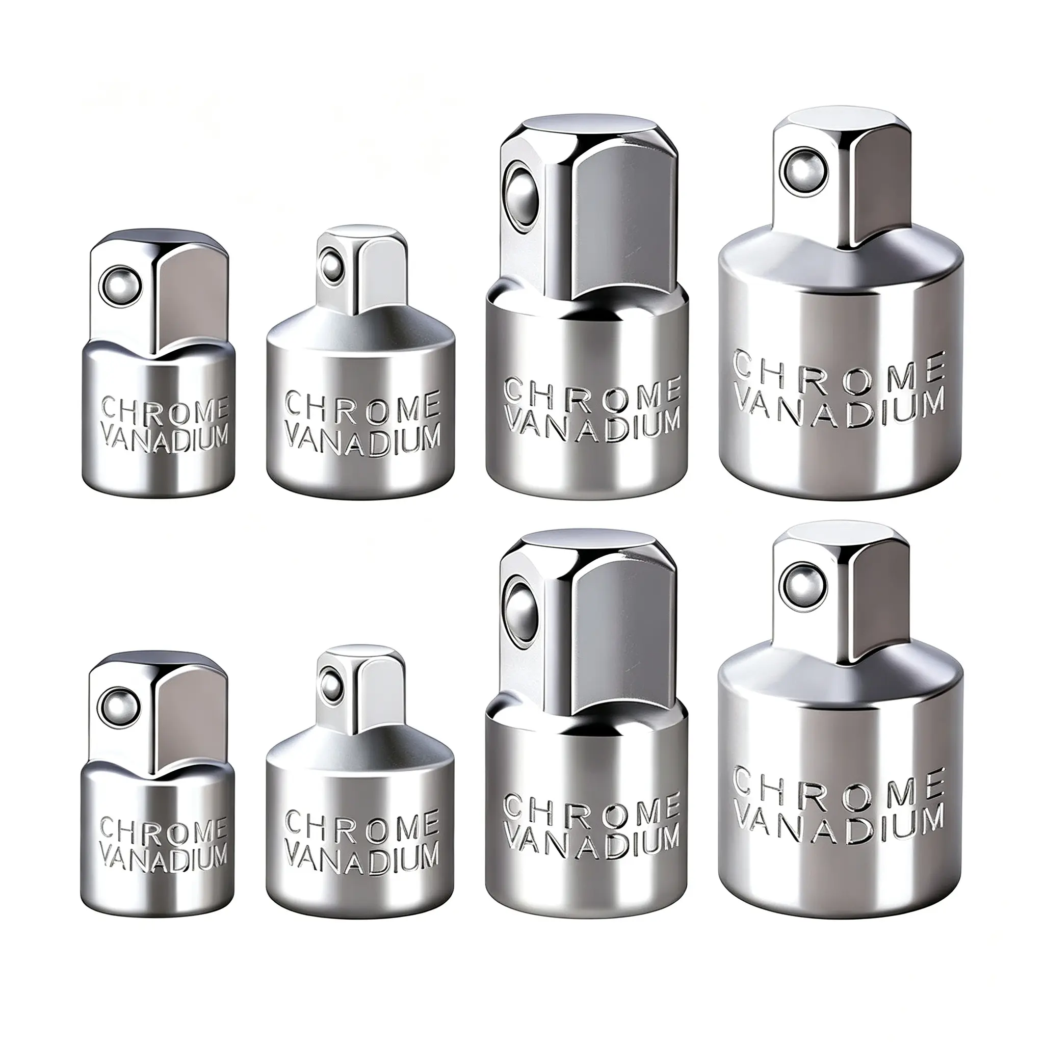 8 PCS High Torque Socket Adapter Converter Reducer Sleeve Joint Set, Precision Punched, Strong Socket Grip, for 1/2-3/8-1/4 Electric Wrench, Ratchet Spanner Key, Auto Car Repair Tools