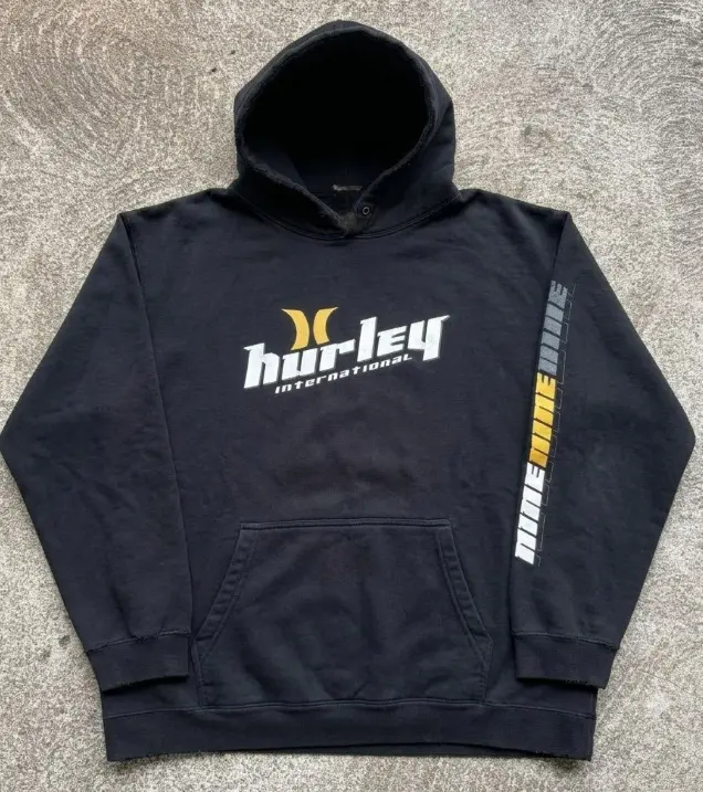 Vintage Hurley Nine Nine Nine Faded Black Hoodie Mens Large Surf Skate T-shirt, Sweatshirt and Hoodie