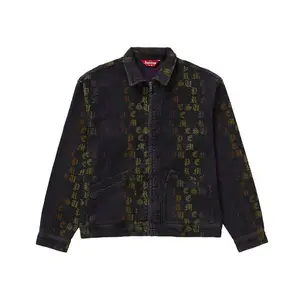 Supreme Men's Gradient Jacquard Denim Work Jacket Black, from StockX