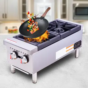 Hakka 12" Countertop Gas Hotplate 2 Burners Heavy Duty 60,000 BTU Gas Stove