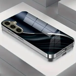 Samsung S25/s24/s23 Glass Phone Case, Anti-Drop Business Style Design, Trendy Men's Fashion Accessory, Durable & Stylish Protection, Smartphone