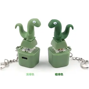 Lizard, frog, and small scallop button keychain – rechargeable LED light, color-changing sound toy |   Valentine's Day gift (suitable for children and adults)