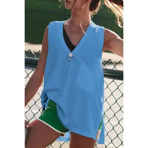 Side Slit V-Neck Tank