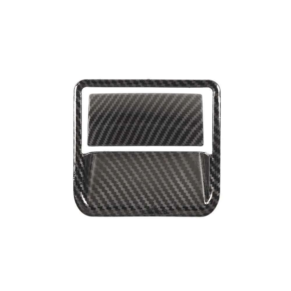 ABS Plastic Co-Pilot Storage Box Handle Trim Cover for 2009-2014 Ford F150 Raptor, 2-Item Set, 12*11*3 cm, 1-Year Warranty, Car Interior Decoration Sticker Accessory, Double-Sided Adhesive, Easy DIY Installation, As Shown