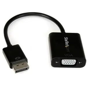StarTech Black Portable DisplayPort to VGA Cable Connector - 1920x1200 Resolution, for Computers & Projectors, Pack of 5 (DP2VGA3X5)