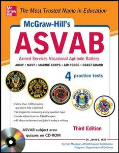 USED-McGraw-Hill's ASVAB with CD-ROM, 3rd Edition: Strategies + Quizzes + 4 Practice Tests by Janet E. Wall (Paperback)