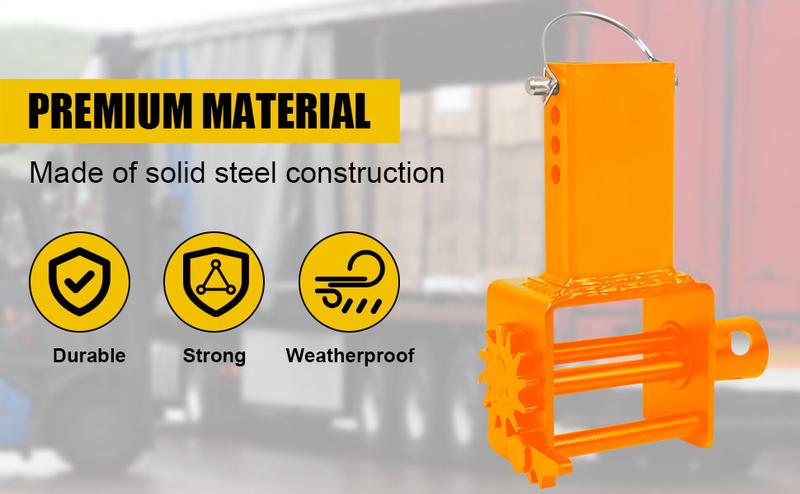 GARVEE Trailer Stake Pocket Winch, Pack of 4 Heavy Duty Stake Pocket Winch 16200 Lbs Capacity and 5400 Lbs Load Limit for Flatbed Trailer Trucks Winches, Orange