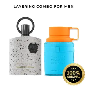 (Combo) Armaf Odyssey Mandarin Sky Limited Edition Eau de Parfum Spray for Men 3.4 Oz & Afnan Supremacy Collector's Edition Fruity & Intense Fragrance 3.4 Oz