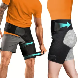 Adjustable Hip Support Brace, Thigh Groin Compression Band, Sports Injury Protection, Unisex Stability Strap, Athletic Gear