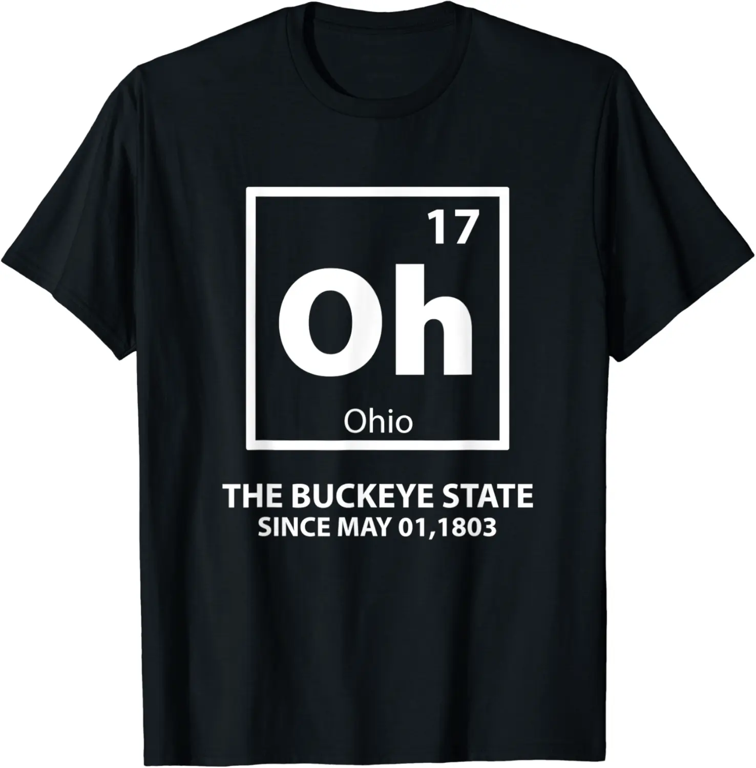 Ohio Periodic Element Buckeye State USA Pride Science T-Shirt - Andrewzhang Shop 23B07D2T59S5
