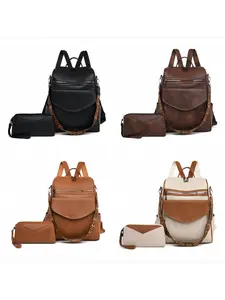 2026 New Two-Piece Women's Backpack, Long Wallet, Stylish Large Capacity Clutch, Coin Purse, Phone Bag, Zipper Bag