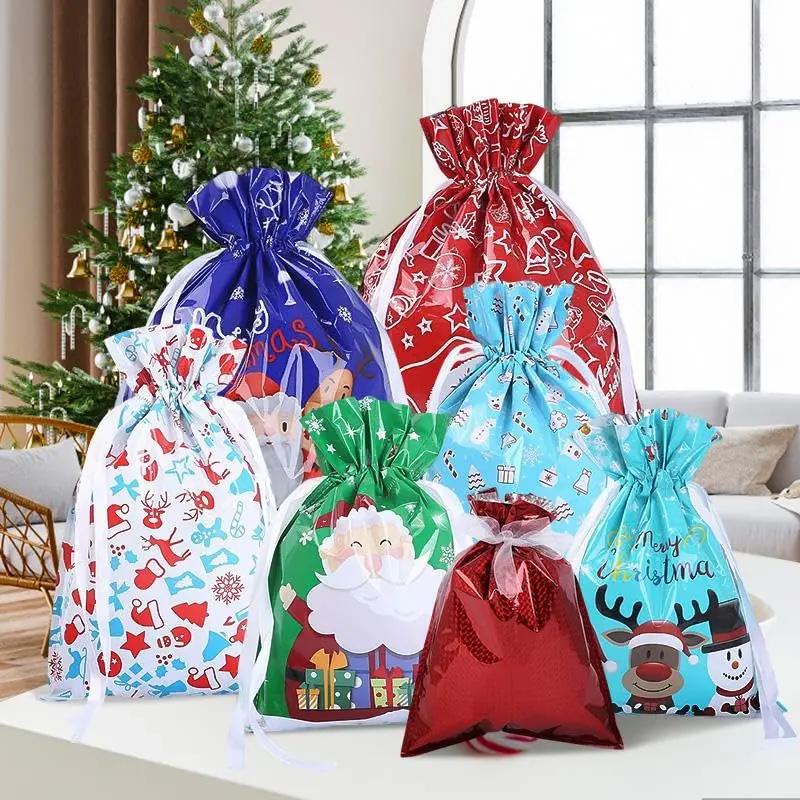 Kringle Express 55-Piece Festive Holiday Gift Bags & Tags Set - Includes Extra-Large 27.5" XL Wine Bag, 25 Large Labels, 27.5" Xl Bag, 25 Labels