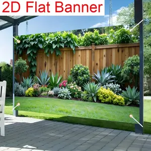 2D Flat Banner Polyester Photography Backdrop, HD Digitally Printed Garden Landscape Design, Soft, Lightweight, Foldable, Machine Washable Background Cloth for Outdoor Patio Decor, Party Events, Studio Shooting, Product Photograph