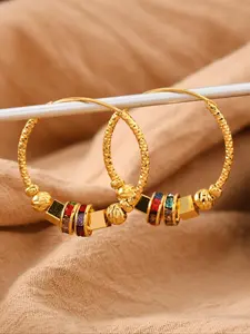 Square Bead Decorated Hoop Earrings, Fashionable Jewelry for Women, Daily Clothing Decor, Fashionable Jewelry Accessories, Trendy All-match & Exquisite Jewelry for Birthday Gift