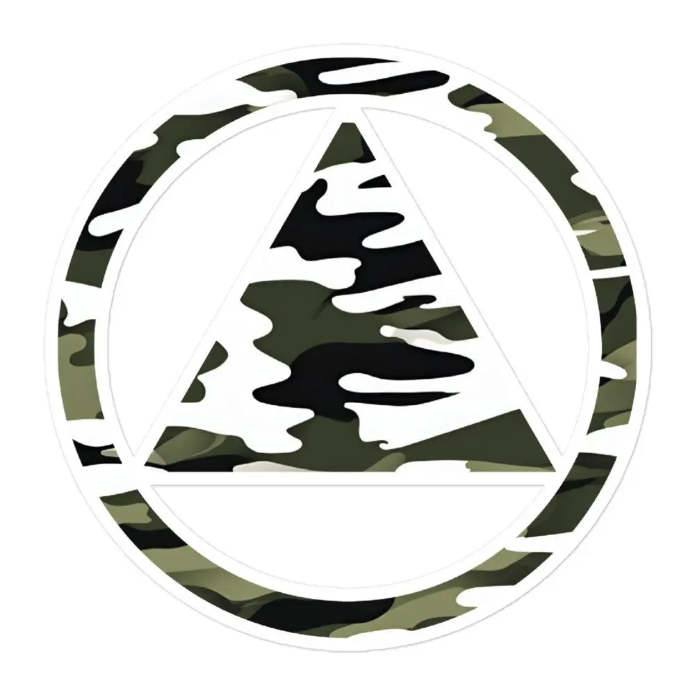 Sobriety Camo Vinyl Sticker - Decorative Vinyl Sticker for Home Decor and Decoration