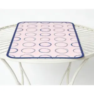 Foldable and portable ironing mat, heat-insulating for travel and home use, suitable for delicate fabrics, household ironing pad, polka dot design mat, heat-insulating material, ironing pad