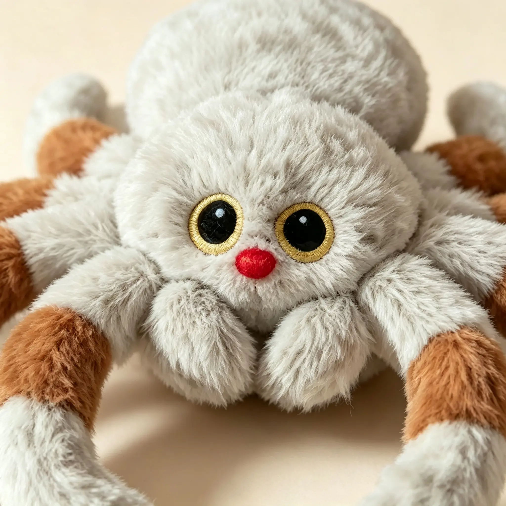 Super soft fluffy spider stuffed toy for daily cozy play