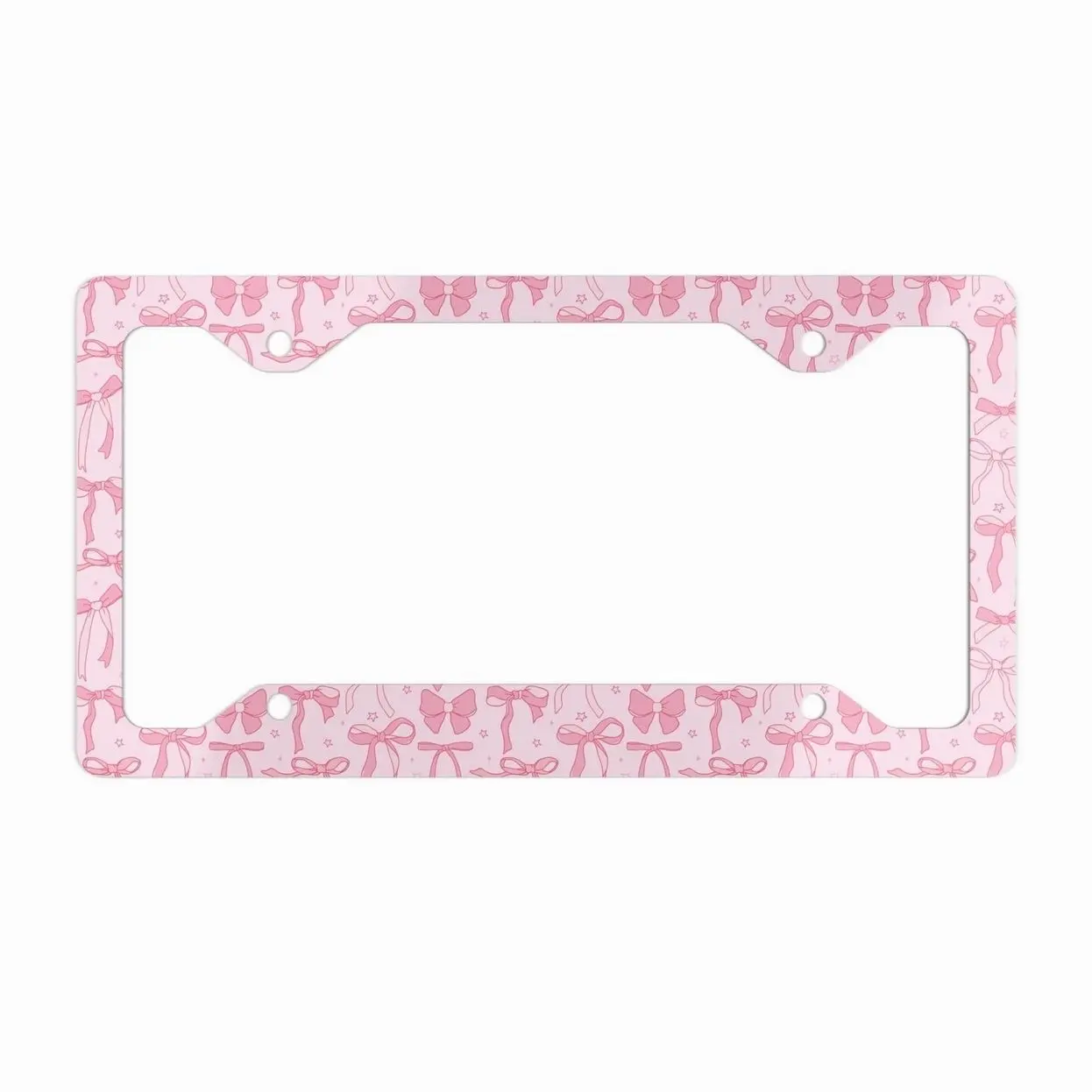 Pink Coquette Bow License Plate Frame, Girly Cute Car Decor, Car Accessories for Women, Gen Z Car Bumper
