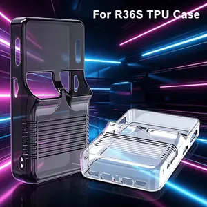 R36s Retro Handheld Protective Case, Anti-Drop and Scratch-Resistant, Transparent Soft Shell, Only Case Included, No Game Console