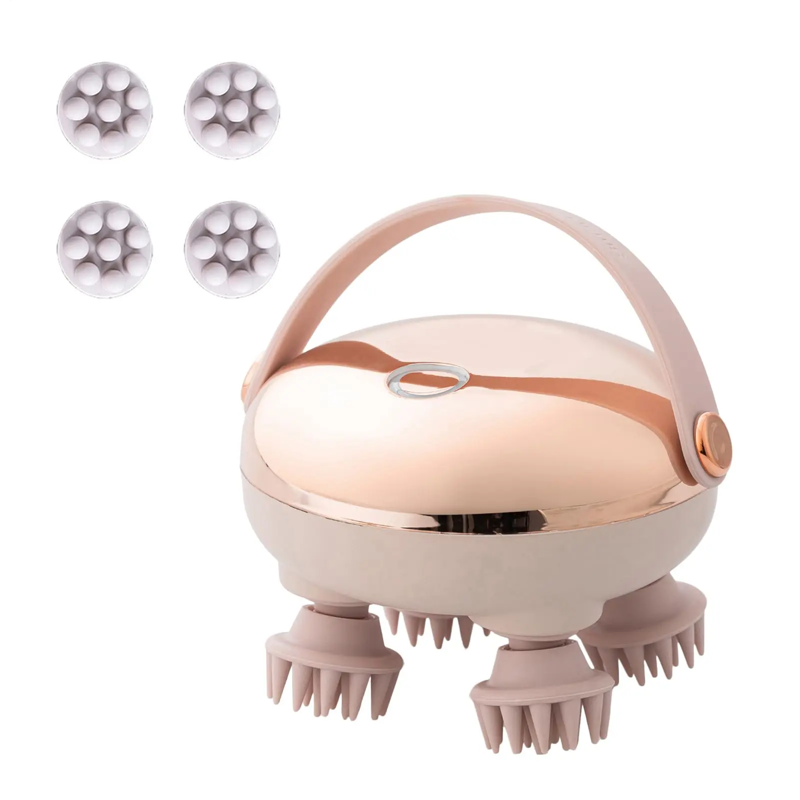 Electric Head Massager, Portable Self-care Scalp Spa Device, Rechargeable Waterproof Scalp Massager with 8 Removable Massage Claws for Head Relax & Stress Relief