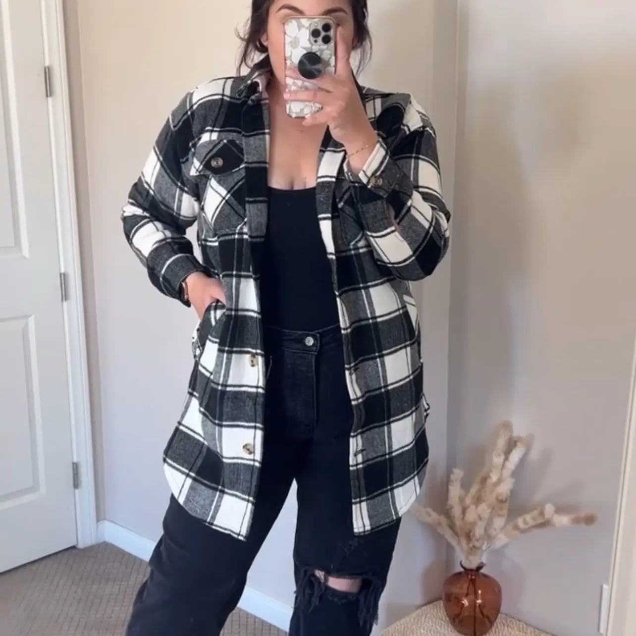 winter nights flannel coat