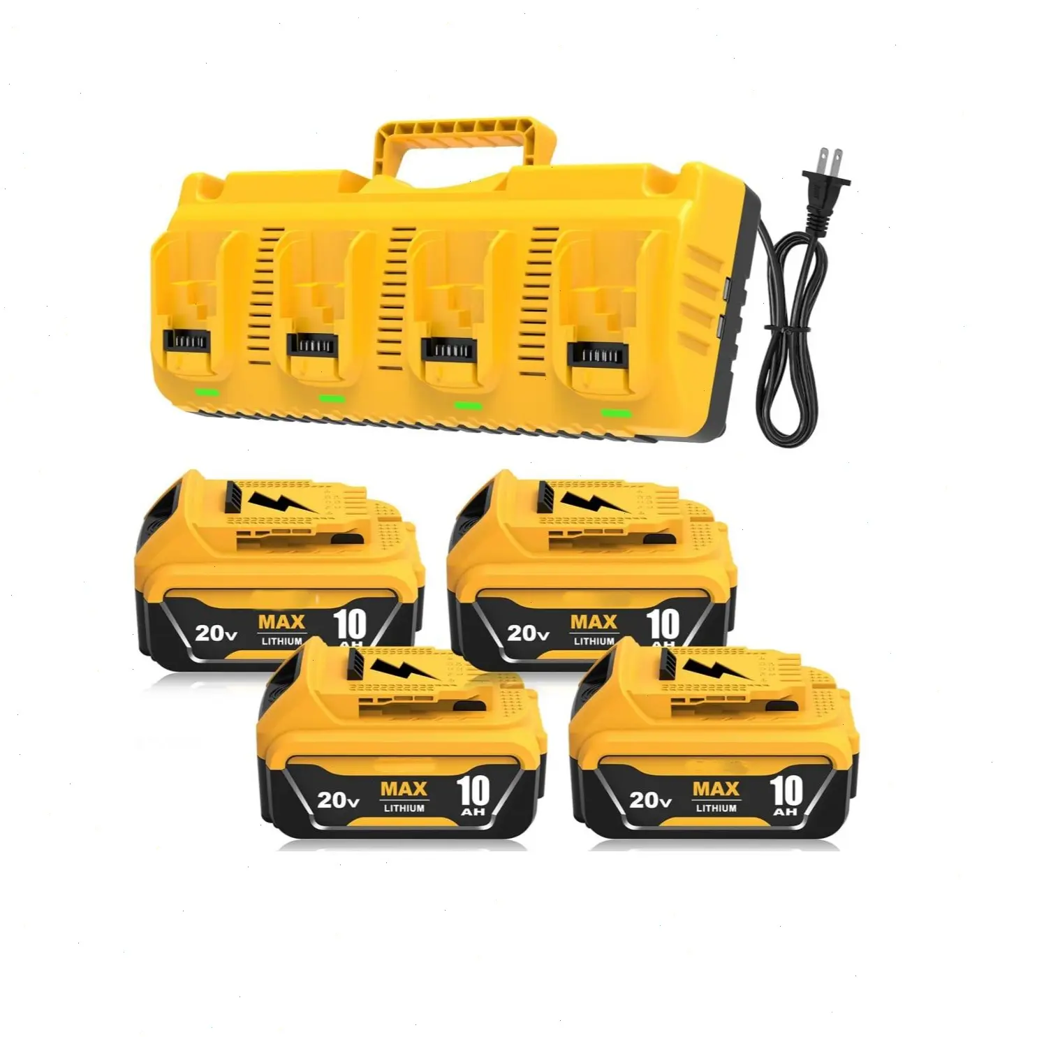 Cordless Tool Battery - Lithium High-Capacity Upgraded Battery Replacement for DeWalt 20V System, 8.0/10.0/12.0 Ah (8000mAh Option), Compatible with DCB206, DCB204, DCD/DCF/DCG Series Power Tools