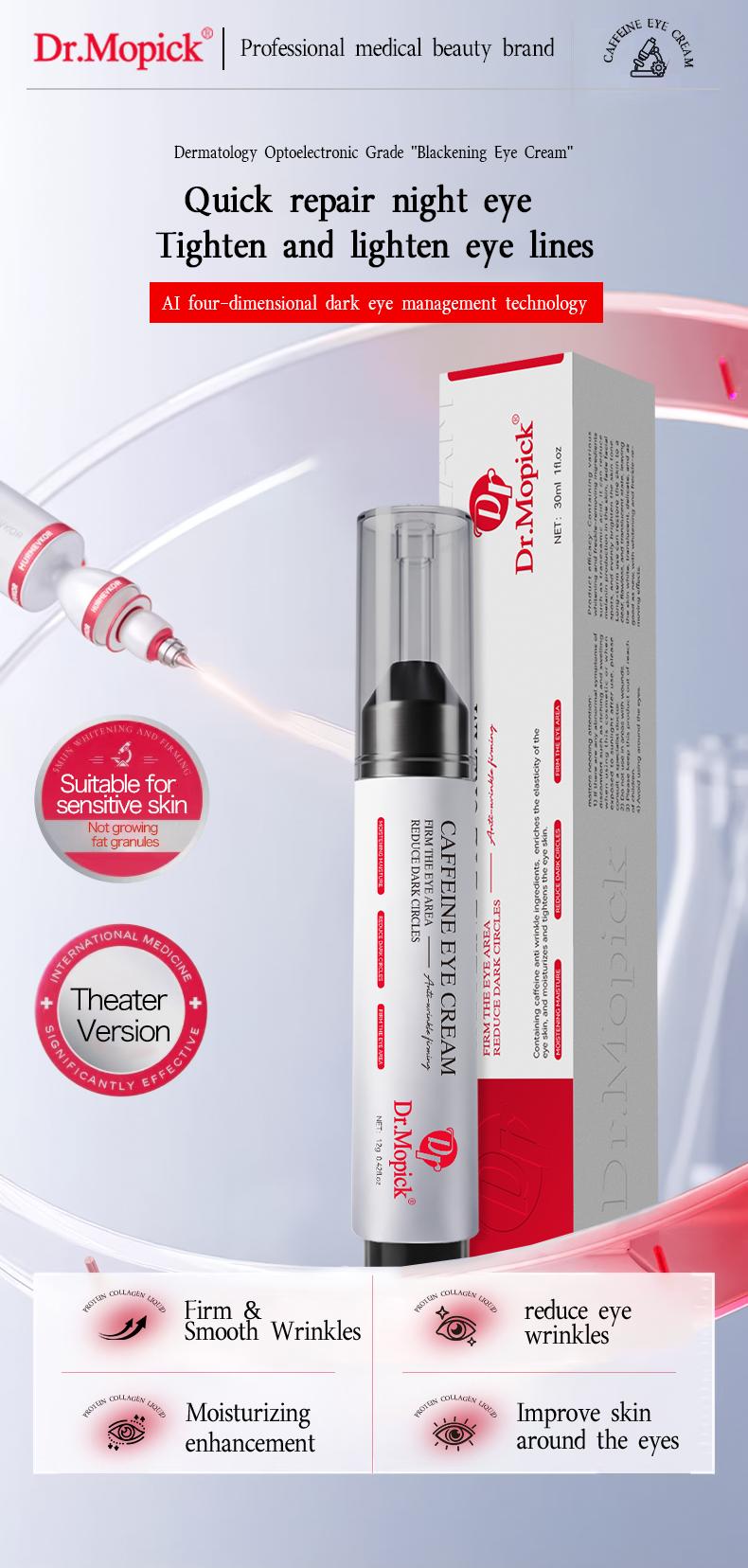 Dr.Mopick Retinol TM 0.1 Caffeine Revitalizing Eye Cream 20g | retinol, eyecream, korean skincare, moisturizer, anti-wrinkle, anti-aging, age-defying, rejuvenate, radiance