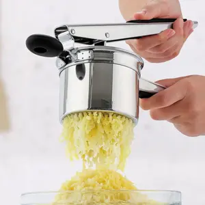Large 15oz Potato Ricer, Heavy Duty Stainless Steel Potato Masher and Ricer Kitchen Tool, Press and Mash Kitchen Gadget For Perfect Mashed Potatoes - Everytime
