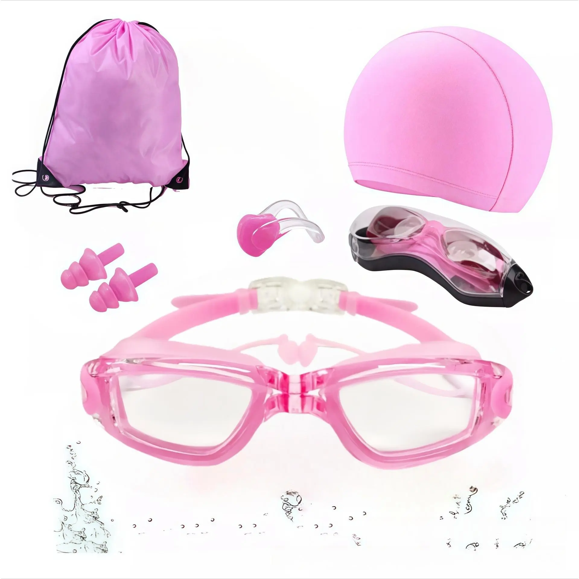 [Pink Transparent] - Five-piece set