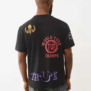 true religion, World Tour Graphic T Shirt Champs Back Design Unisex Black Streetwear Tee Vintage Tour Style Print Casual Outfit Top Gift For Him Her, men's wear flash sale, true religion men, True religion,y2k clothing, tiktok shop