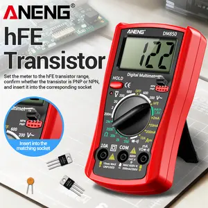 ANENG DM850 Multimeter for Home & Circuit Testing, 1999 Counts, Measures AC/DC Voltage, DC Current, Resistance, Diode, Transistor with Continuity Buzzer, Essential DIY Electrical Tool