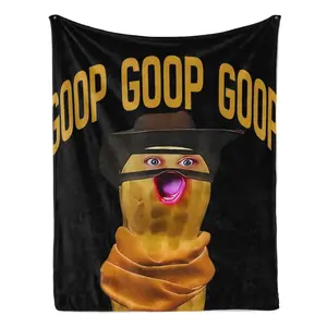 Goop Goop Goop Cowboy Meme Flannel Blanket Viral Internet Meme Throw – Ultra-Soft, Cozy, Perfect for Meme Lovers, Funny Gifting, Bedroom Decor, Ideal for Year-Round Snuggling, Couch Lounging, and Unique Pop Culture Presents for Friends.